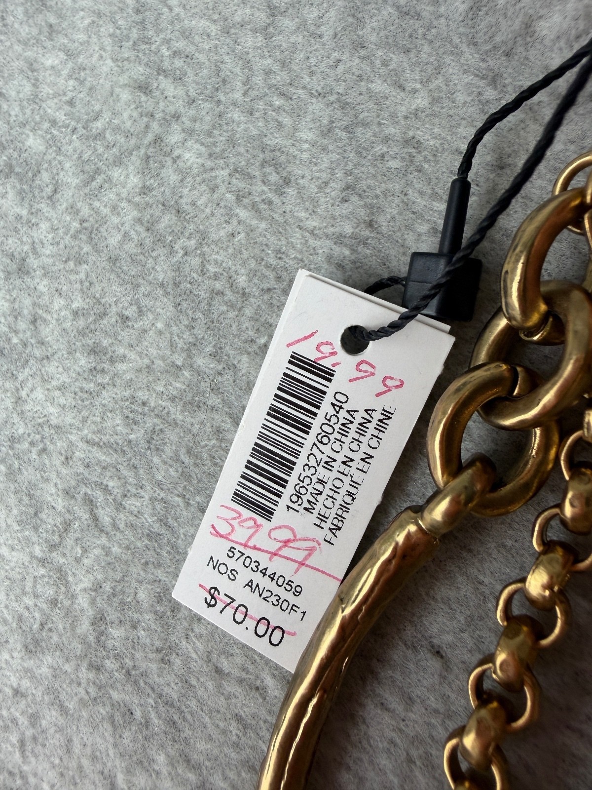 WHBM Gold Tone Layered Statement Necklace Hammered Bar Faux Pearl Adjustable