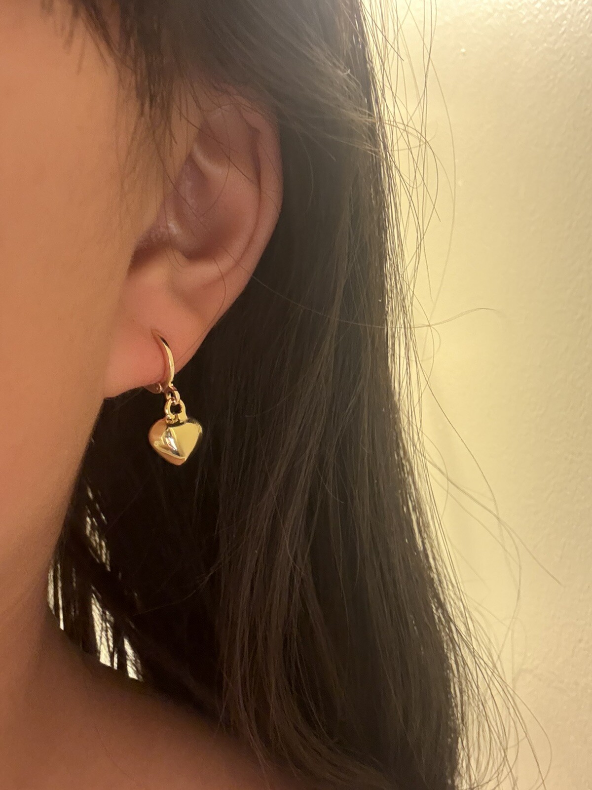 Handmade 18k Gold Plated Heart Hoops Made To Order