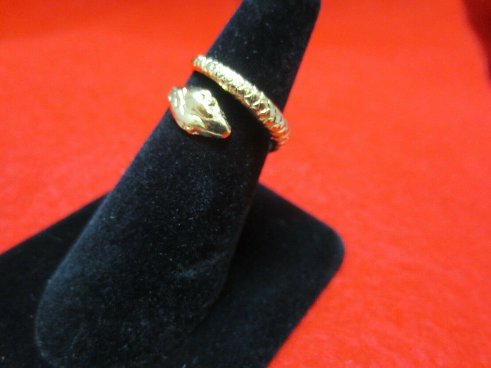 14KT GOLD PLATED ADJUSTABLE SNAKE RING STYLE SIZE 11