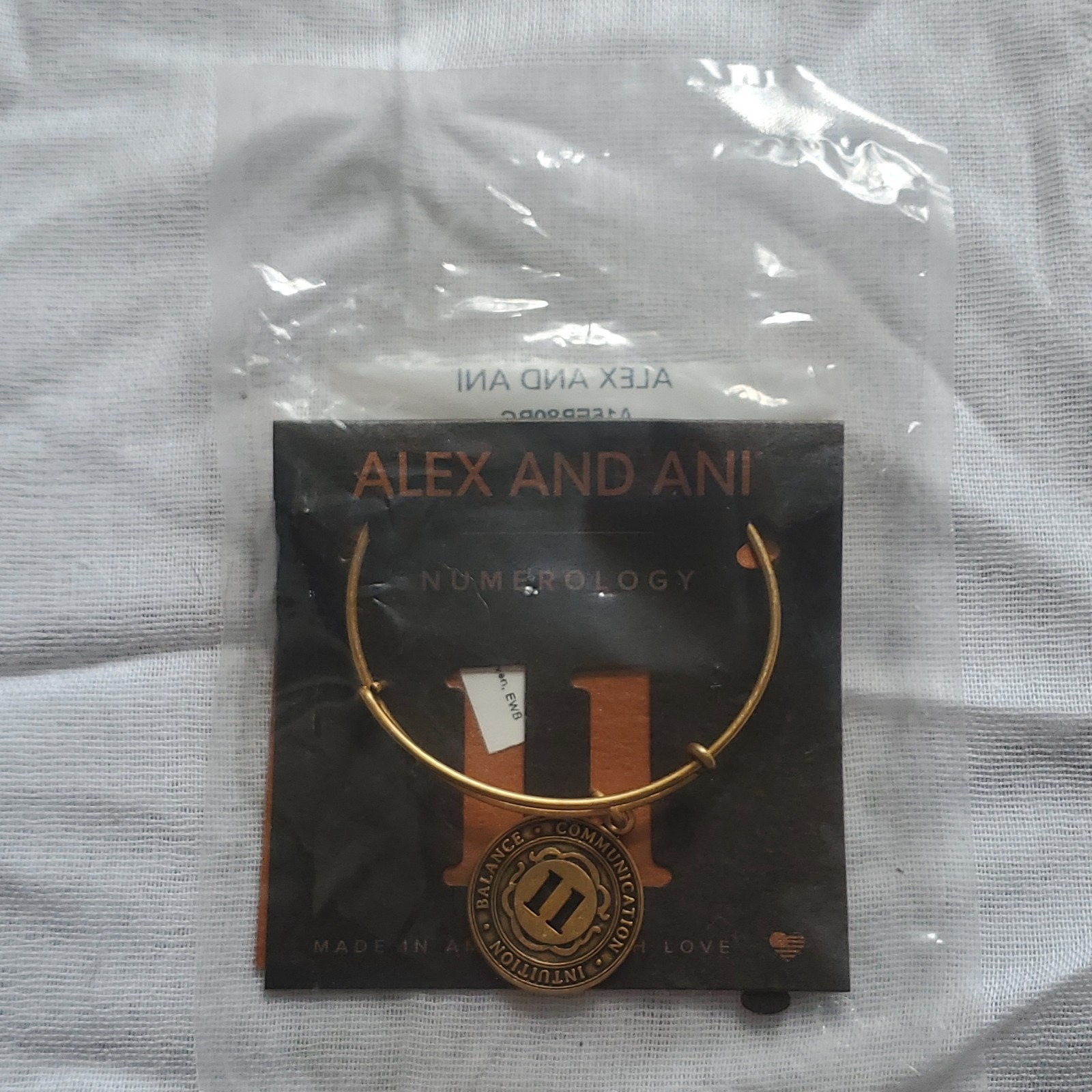 Alex & Ani Numerology, #11 Direction, Drive, Indepen,Gold Bracelet, New Sealed.