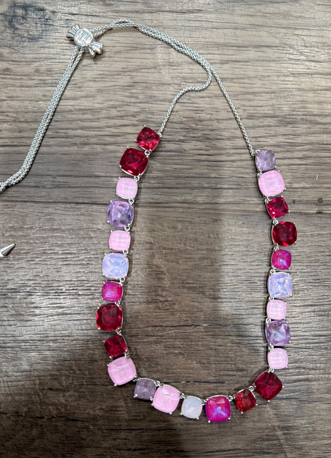 Bomb Party Retro 2024 Summer Jewel Candy Necklace – Frosted Pink Lollipop