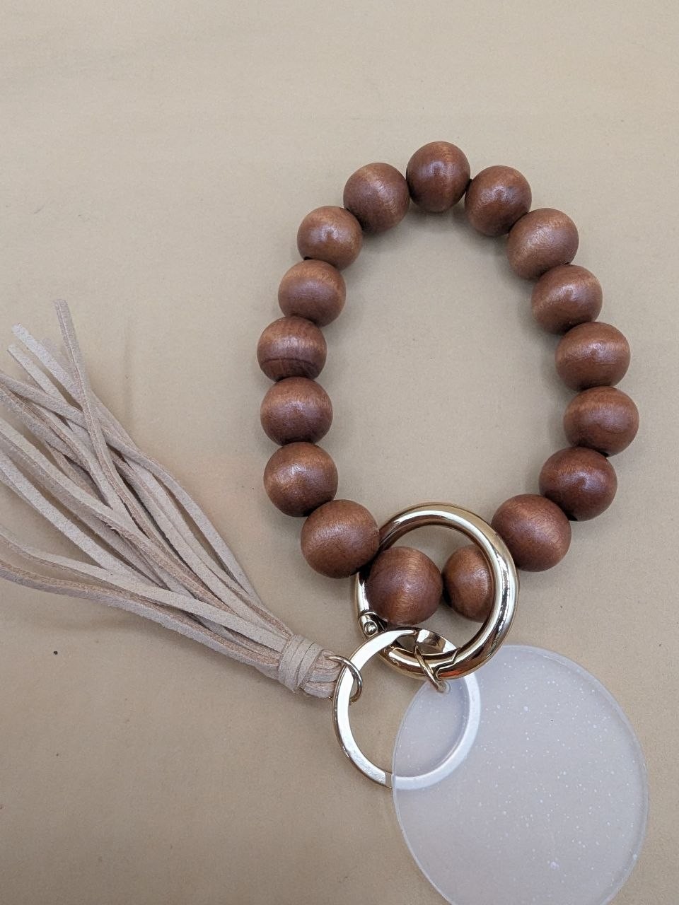 2020s Josslyn Costume Jewelry Earrings Lot Wood Bead Wristlet Keychain Tassel