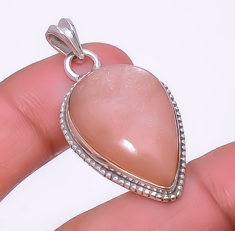 Moonstone – Sri Lanka 925 Sterling Silver Pendant 1.56″ P1972935, Christmas Gift
