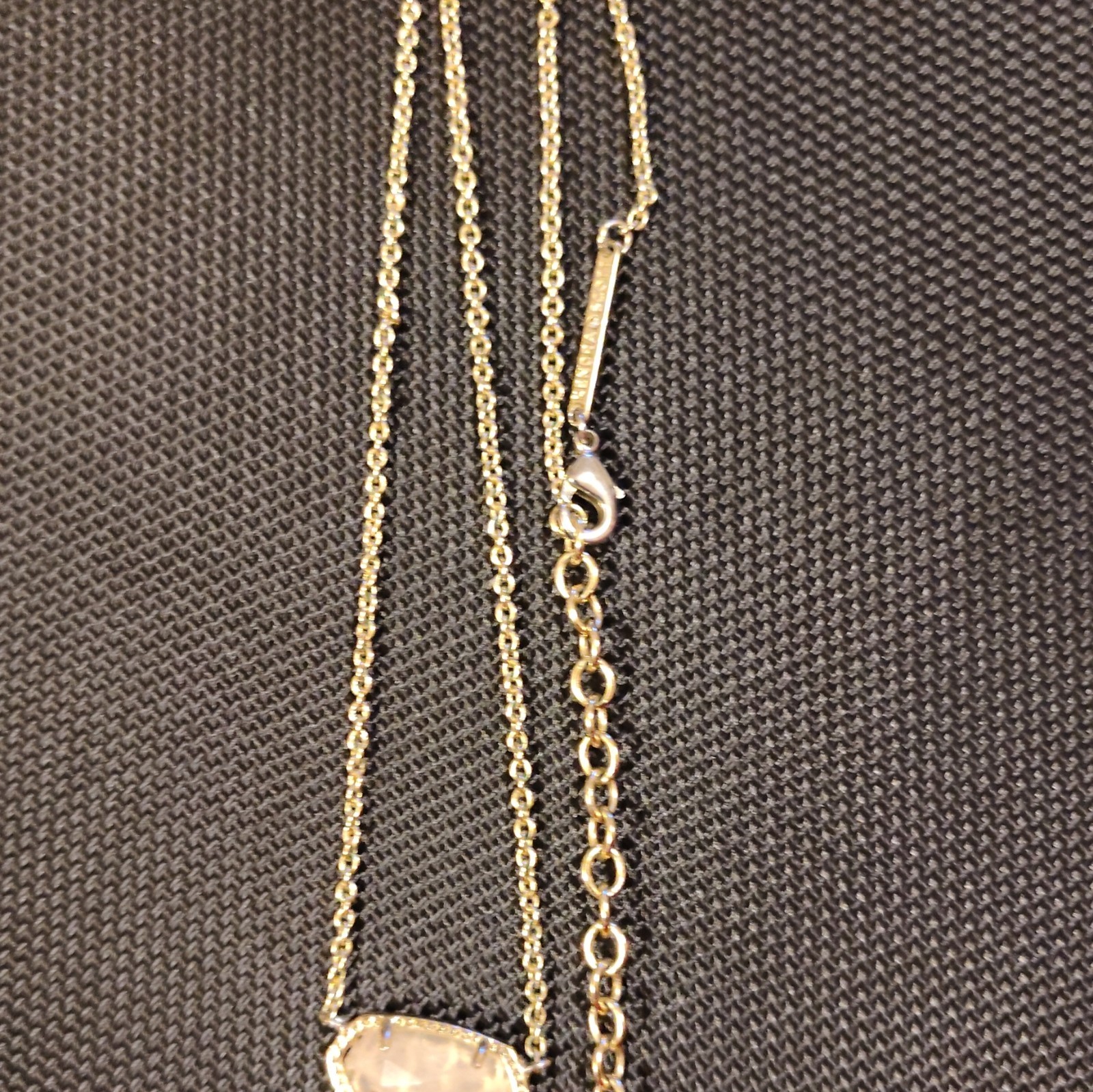 Kendra Scott Gold Tone Cable Chain Necklace, Mother of Pearl Pendant, Adjustable
