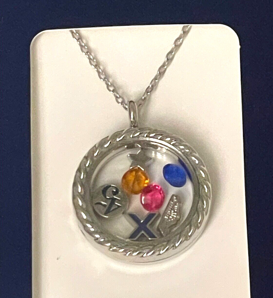 EFFY With Love – Charm Necklace/Pendant 7 Charms Nautical Locket Celebrity (OPB)