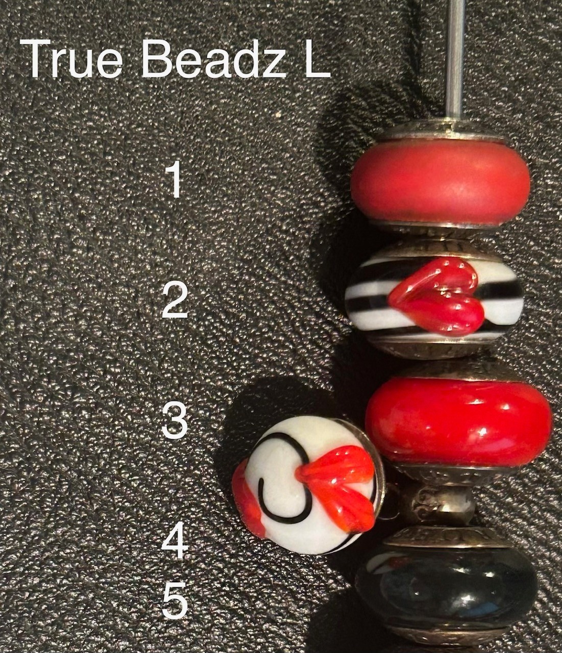 True Beadz-Heart Red, Choice of Bead-Fits all brands-Buy 5, get 6th free