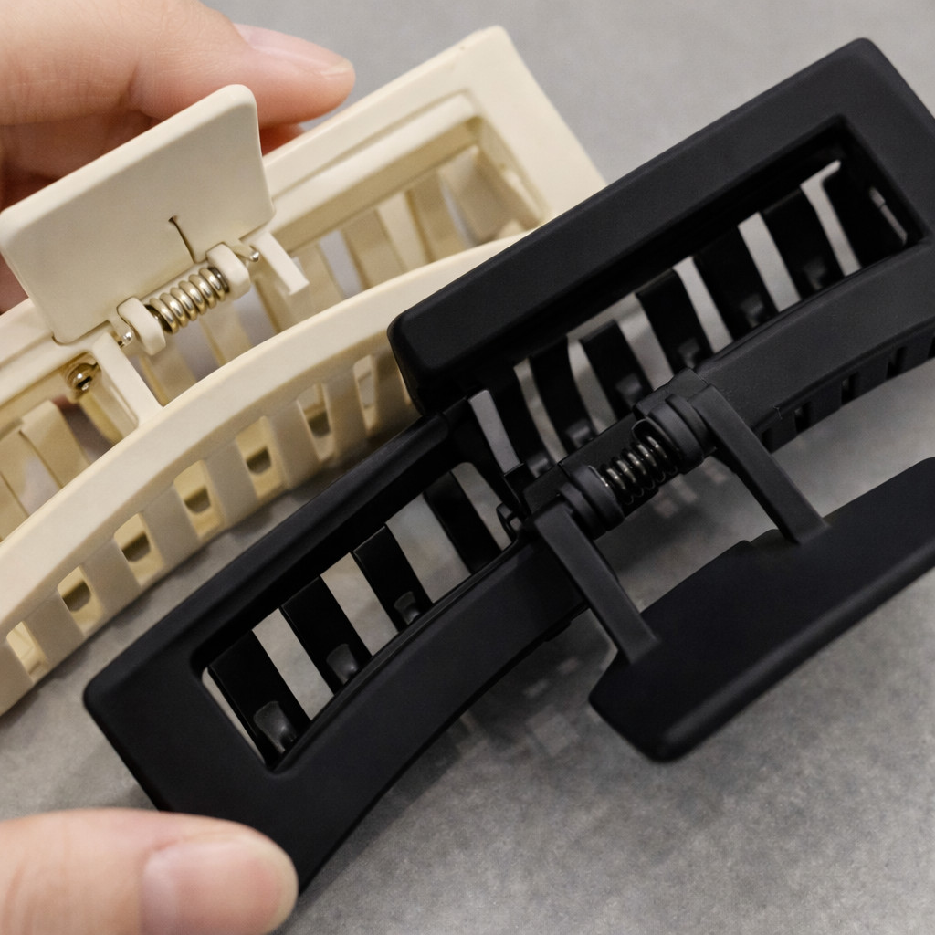 Matte Rectangle Hair Claw Clip