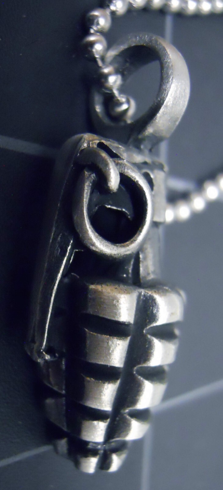 Necklace PINEAPPLE HAND GRENADE Pendant Stainless Ball Chain New MK 2 Weapon