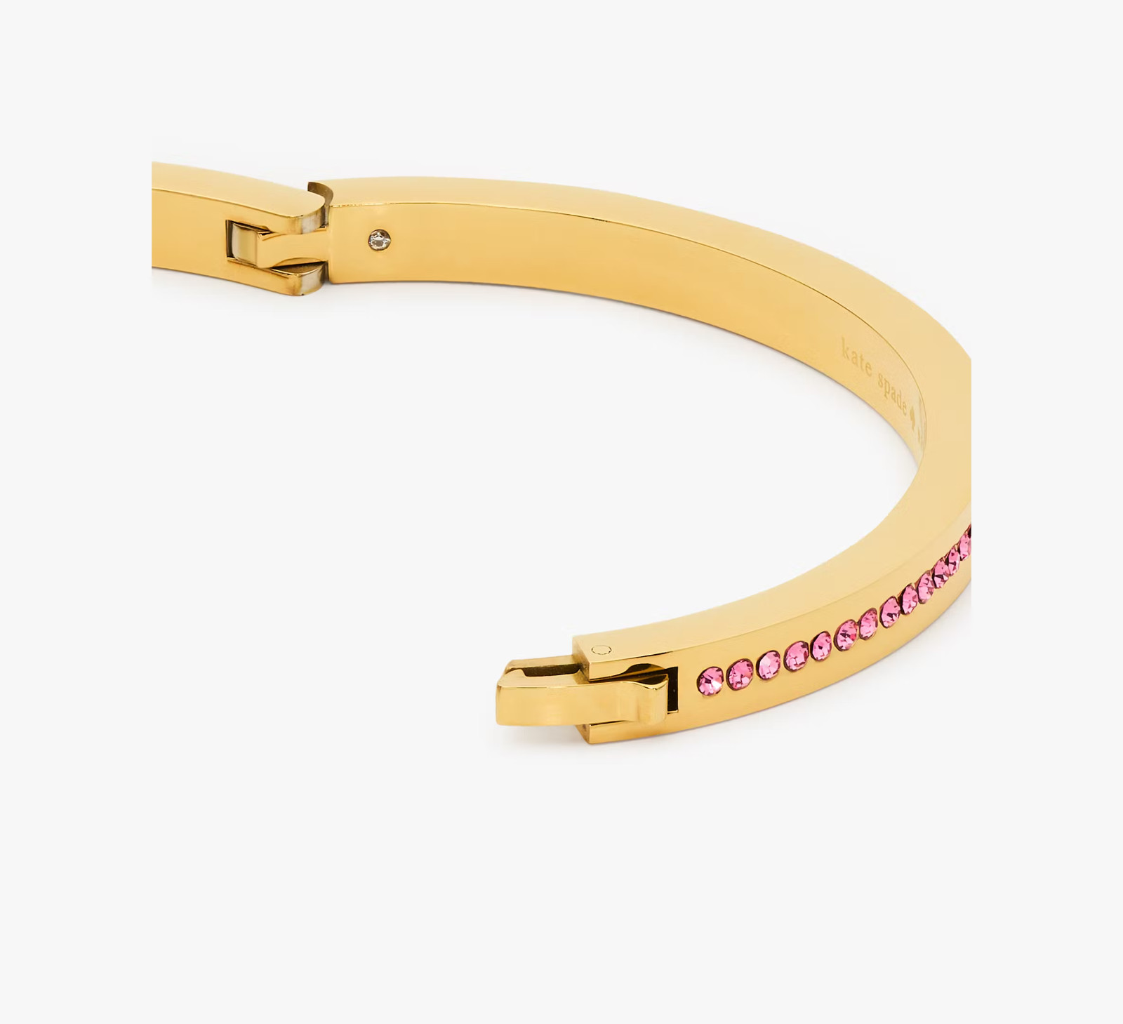 KATE SPADE RING IT UP BANGLE BRACELET KL630 PINK RHINESTONE GOLDEN