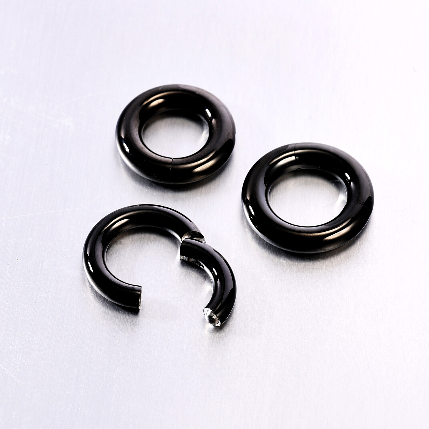 1 Piece Stainless Steel Hoop Earrings Large Size Ear Gauge Nose Septum Piercing