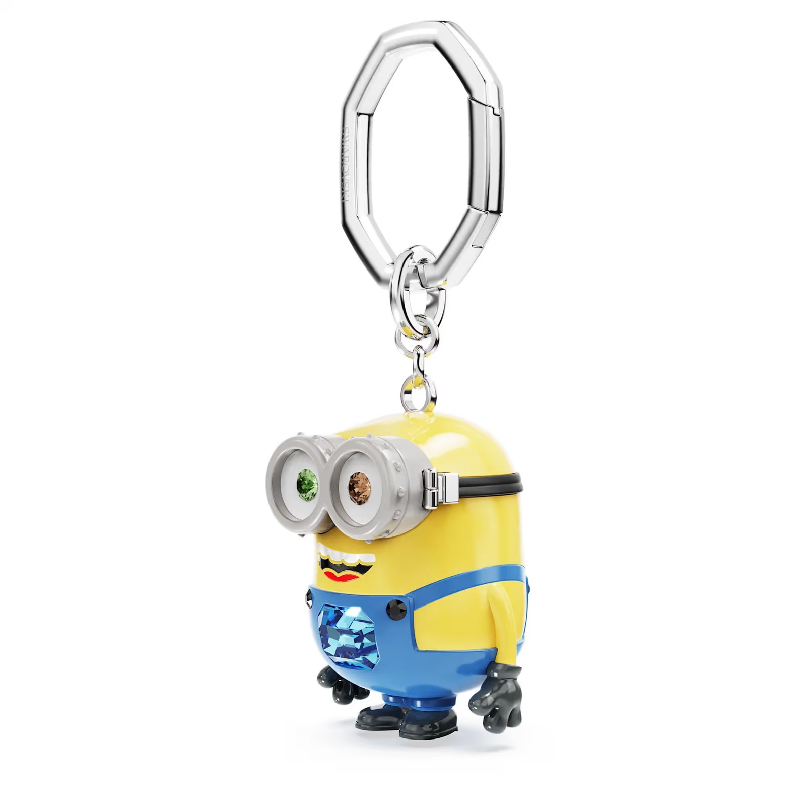 Swarovski Crystal Minions Bob Key Ring, Multicolored, Stainless Steel 5746382