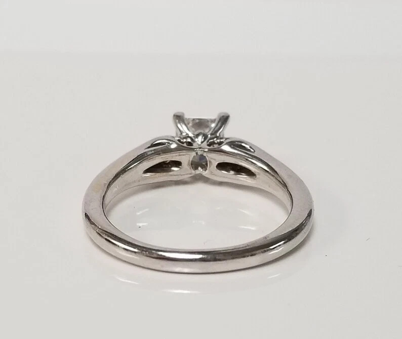 2 Ct Princess Simulated Diamond Women Wedding Band Ring 14K White Gold Plated