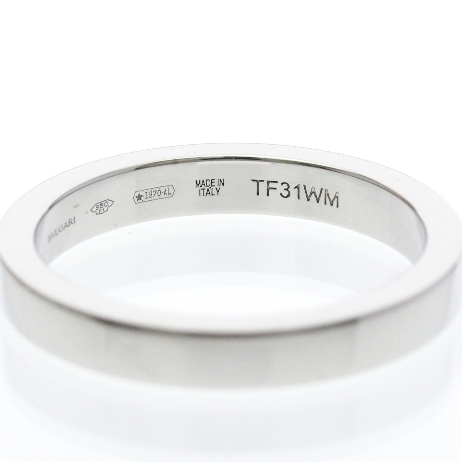 Bvlgari Marry Me Ring Platinum Fashion No Stone Band Ring Silver 6.5-7 BF594873