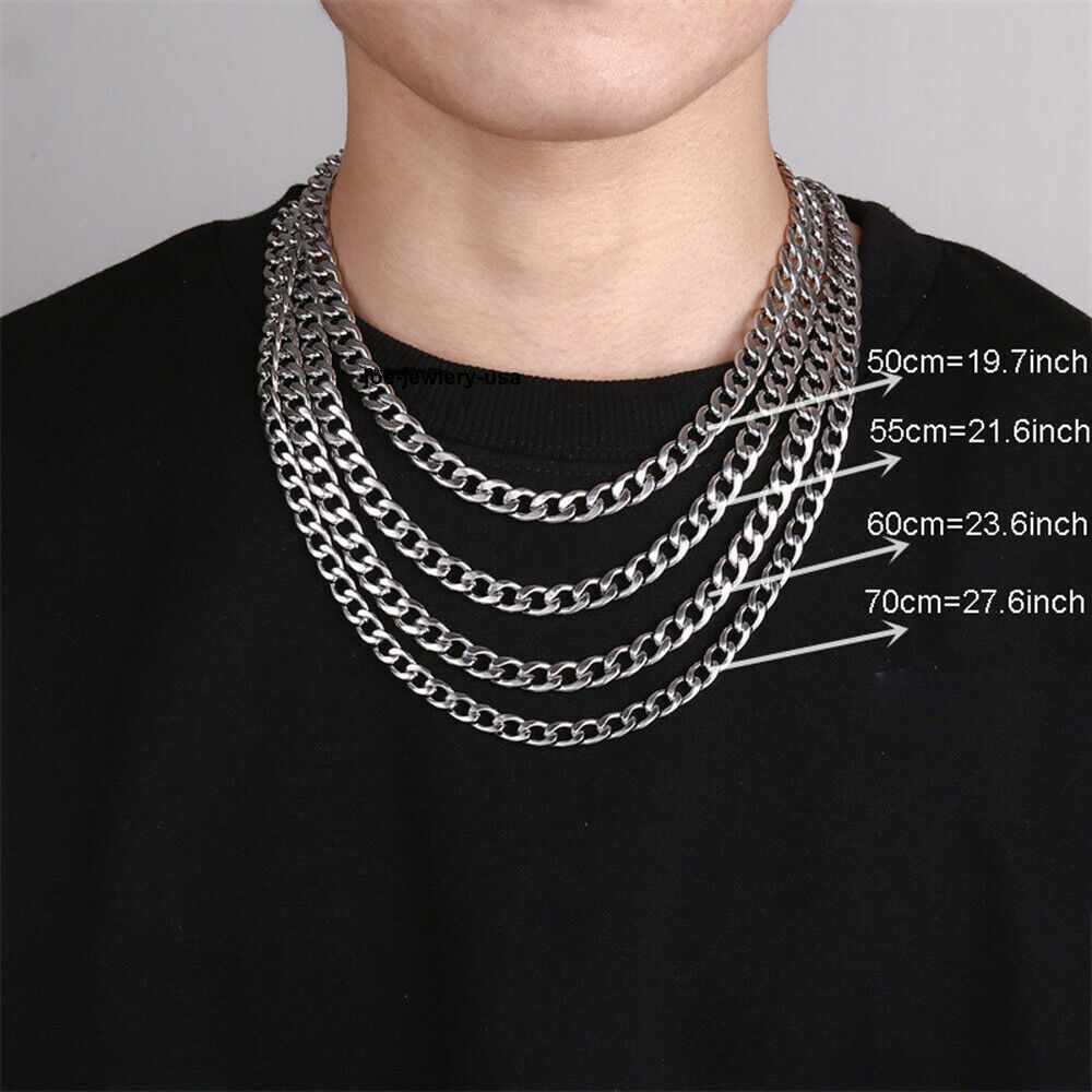 Solid 925 Sterling Silver 3mm Box Link Chain Necklace 19.7inch For Women Men