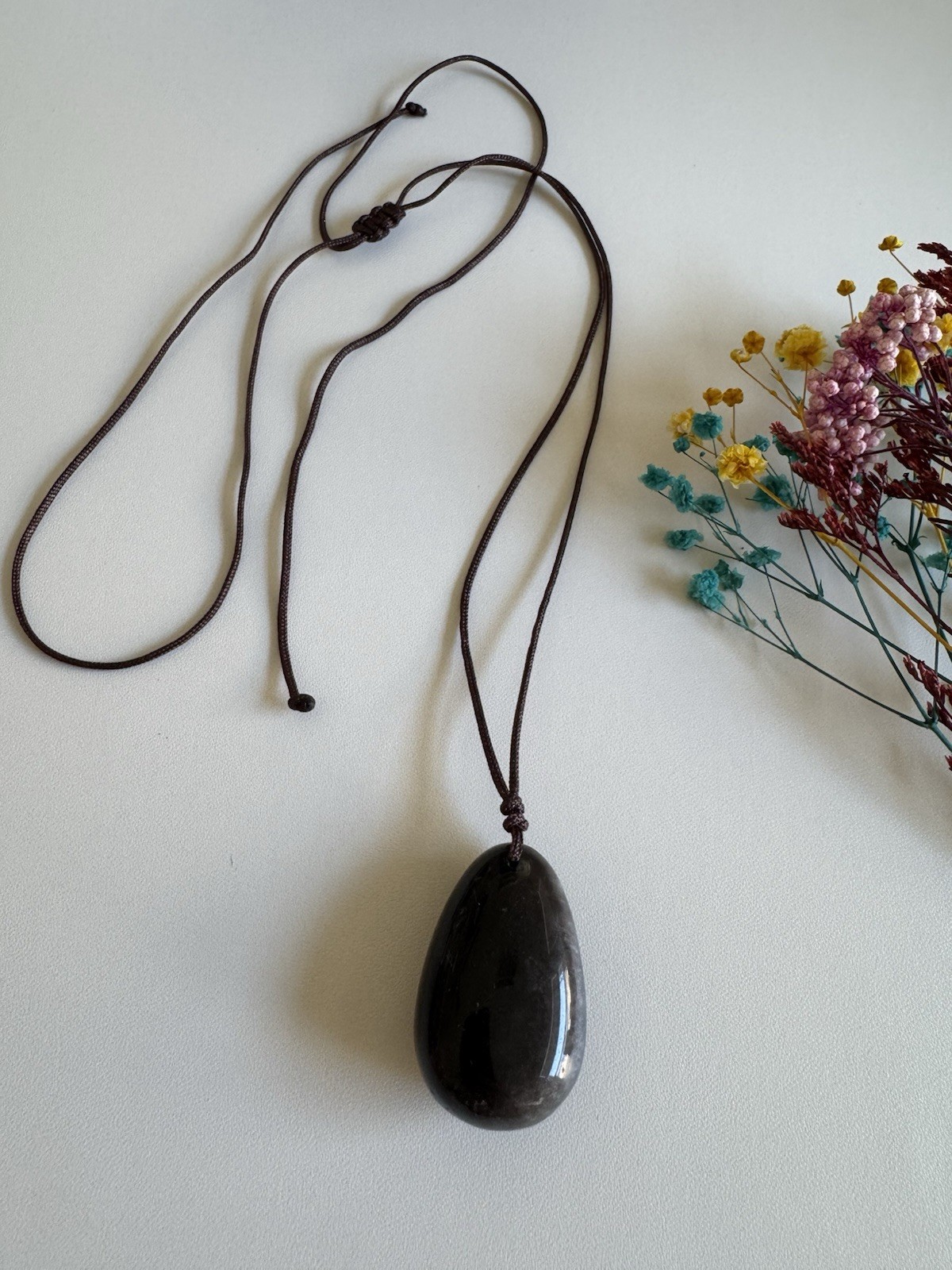 Natural Black Obsidian Necklace