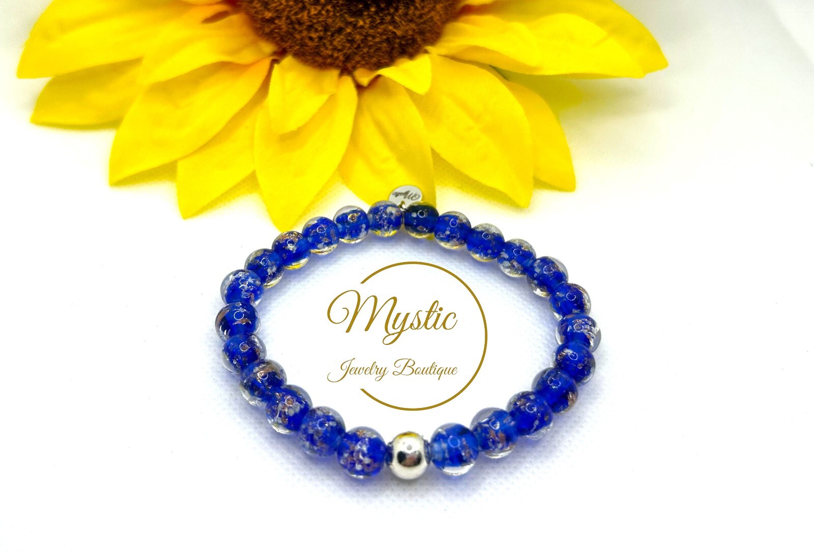 Mystic Firefly bracelet lampwork luminous glass glow in the dark Made in the USA