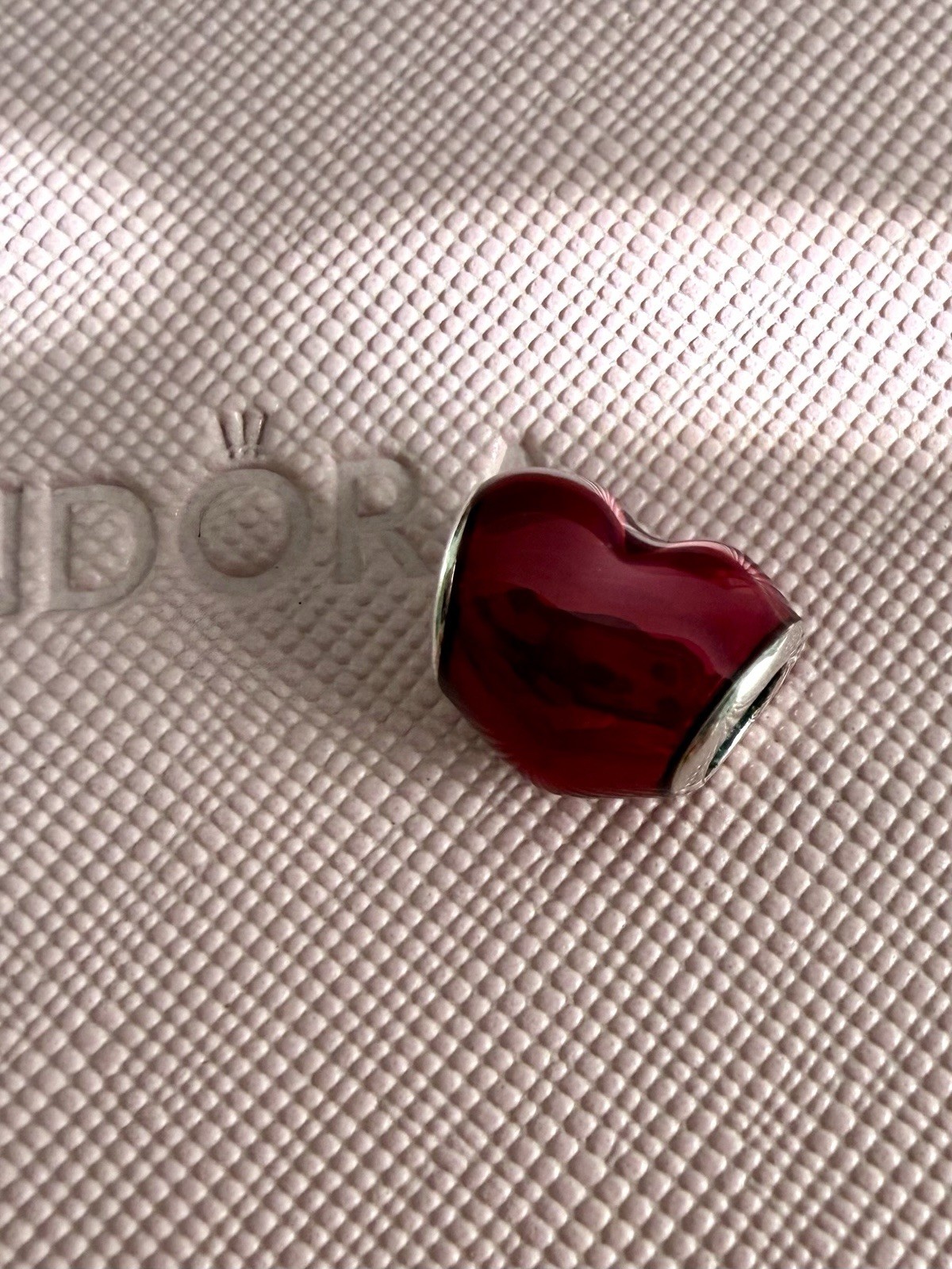 Pandora SSilver In My Heart, Fuschia Enamel Charm Valentine#791814EN62 Authentic