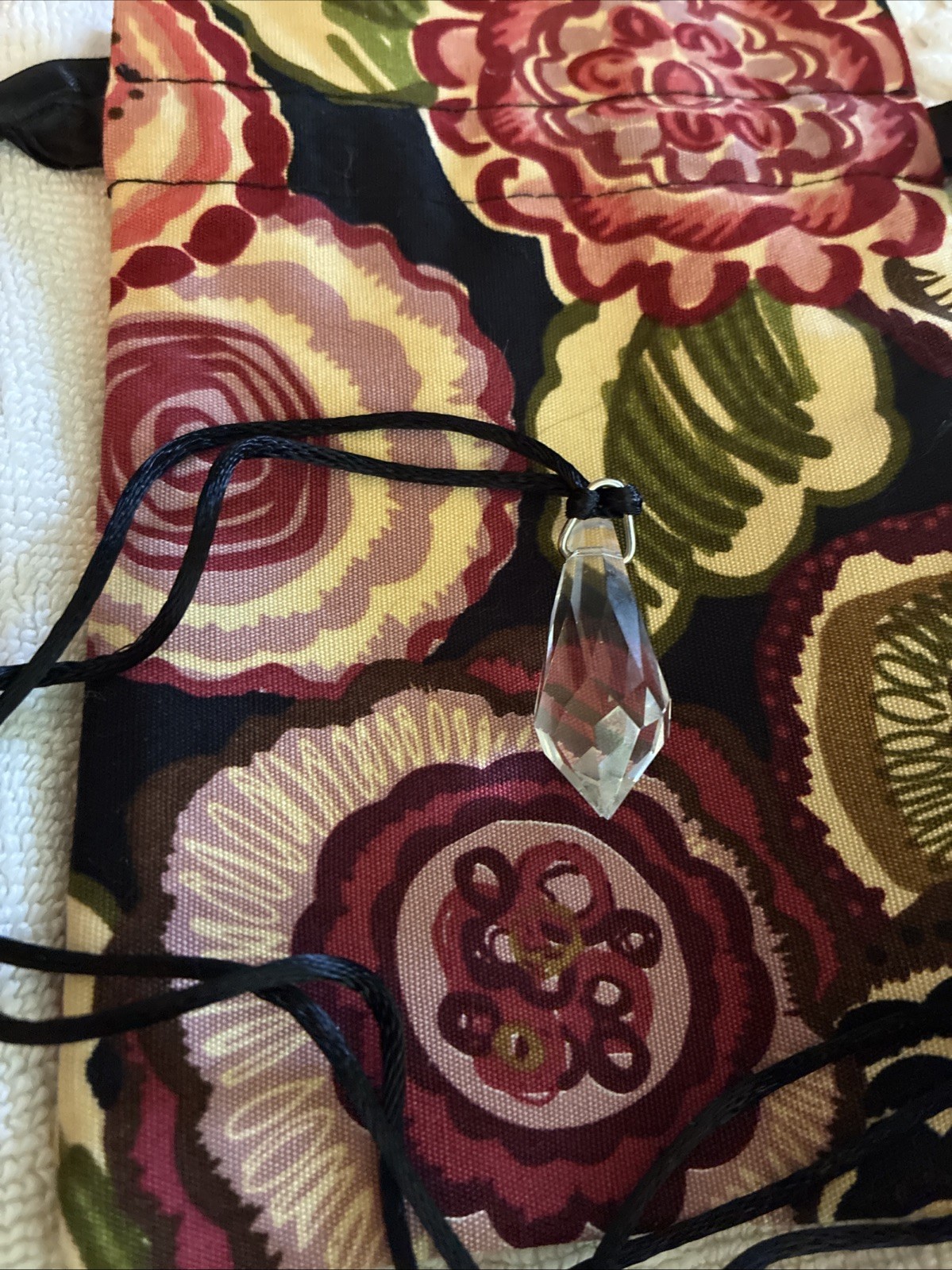 clear crystal pendant