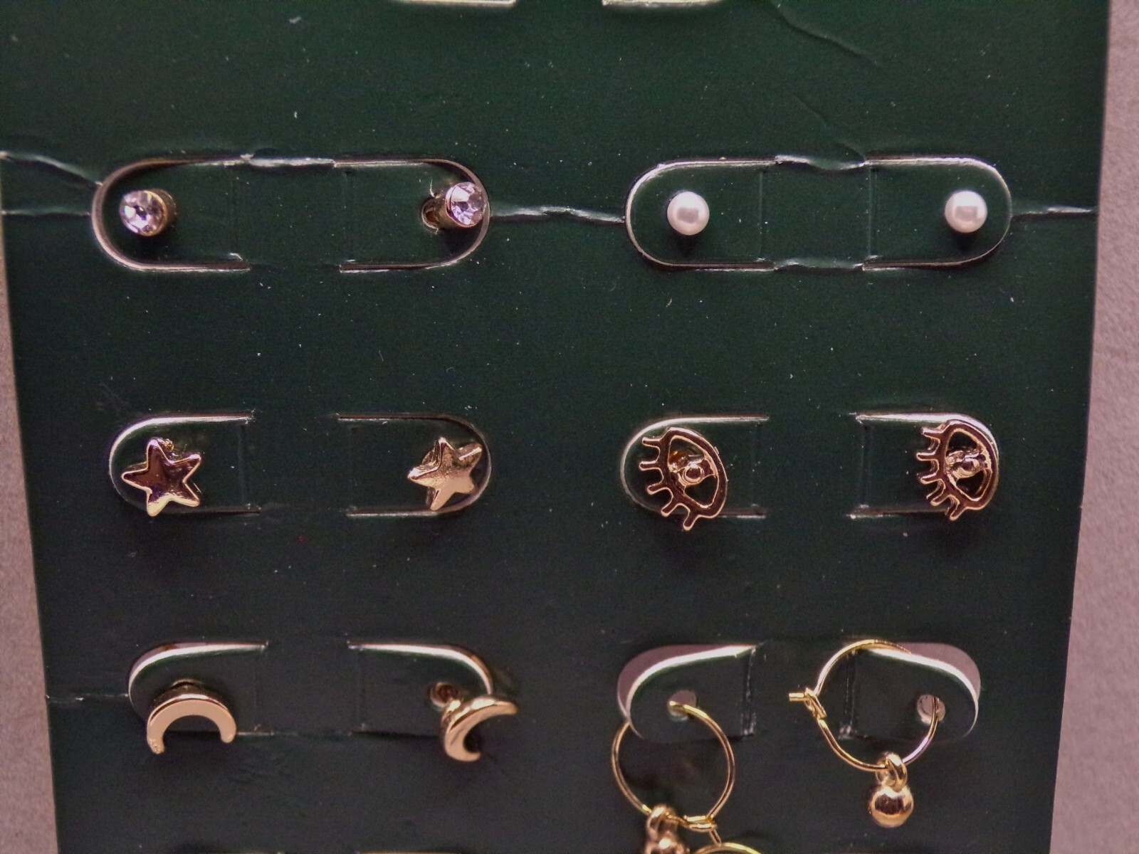 Mixed Lot of 8 Pair Small Post & Hoop Fashion Earrings Wild Fable