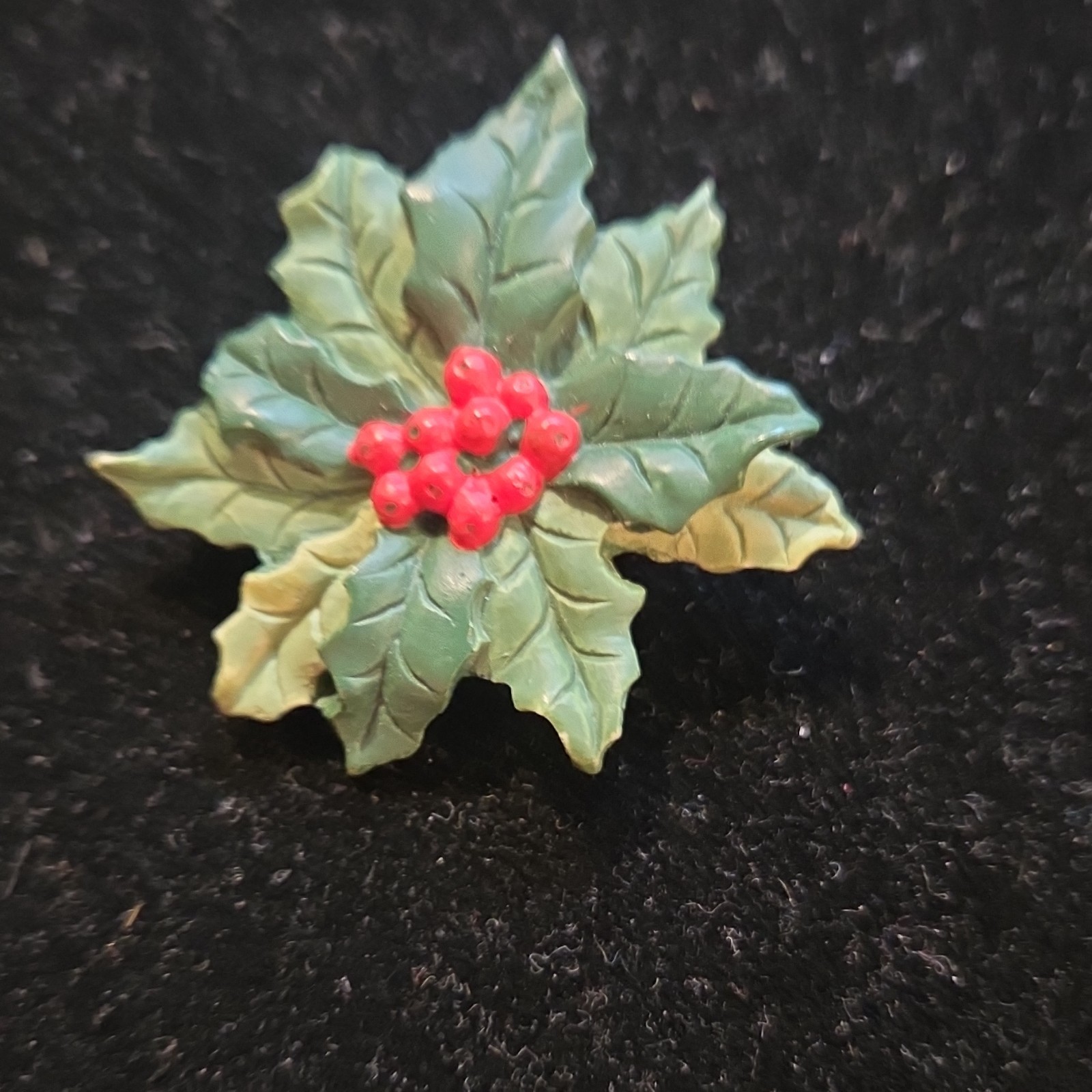 Hallmark Lot of 6 Christmas Brooch Pins Santa Joy Holly Candy Cane