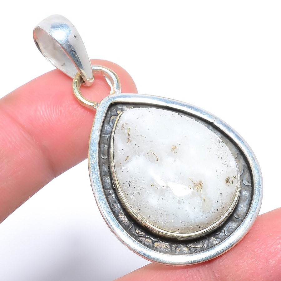 Solar Quartz Vintage Style 925 Silver Plated Pendant Jewelry 2.09″ T45
