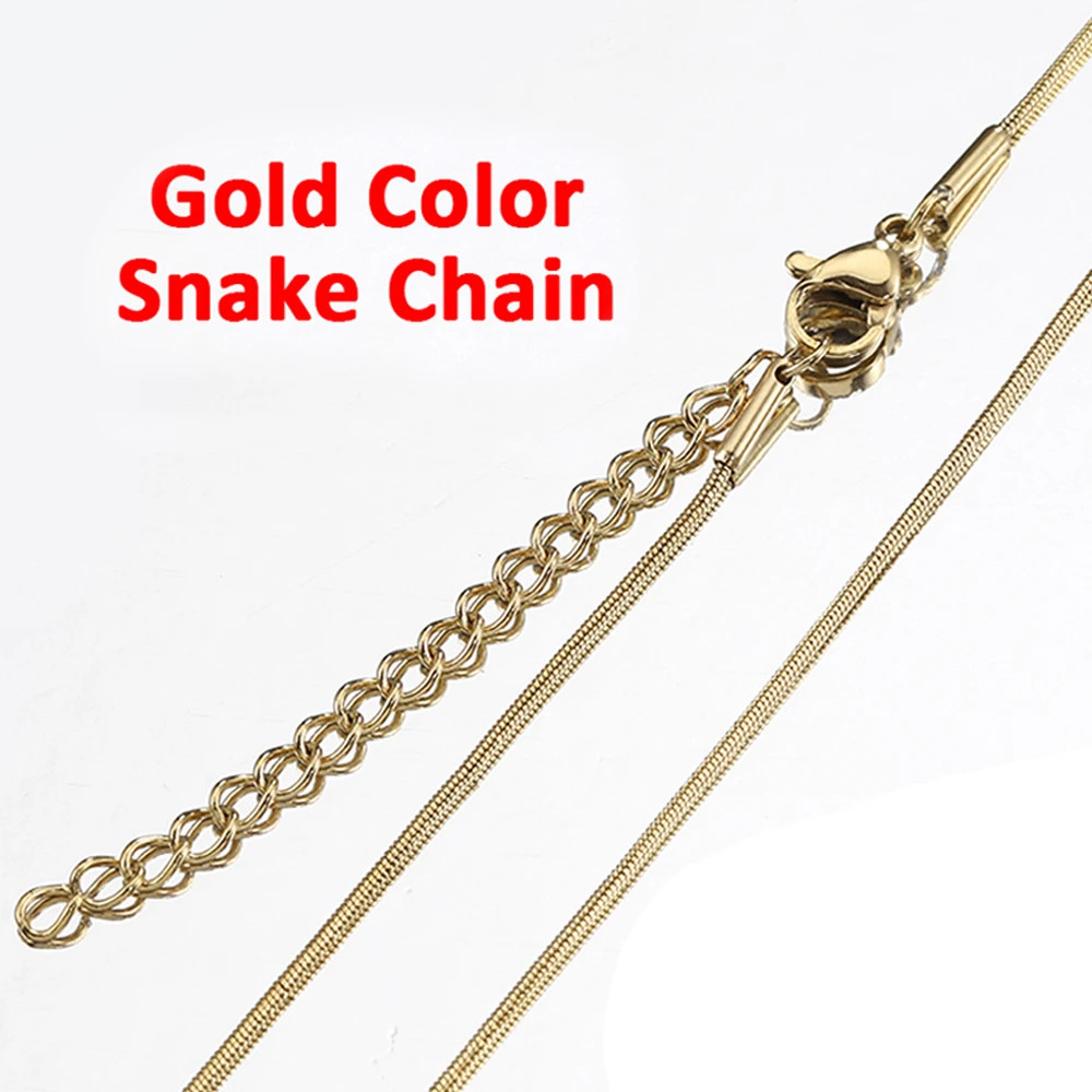 10Pcs Stainless Steel Bead Chain Necklace DIY Jewelry Making Lobster Clasp 45cm