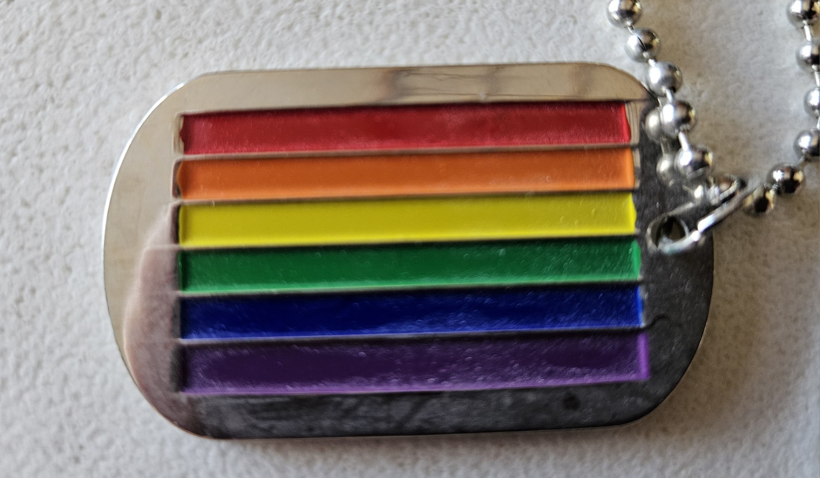 GAY AND LESBIAN DOG TAG NECKLACES (3)..13″-15″, NOH8 RUBBER BRACELET