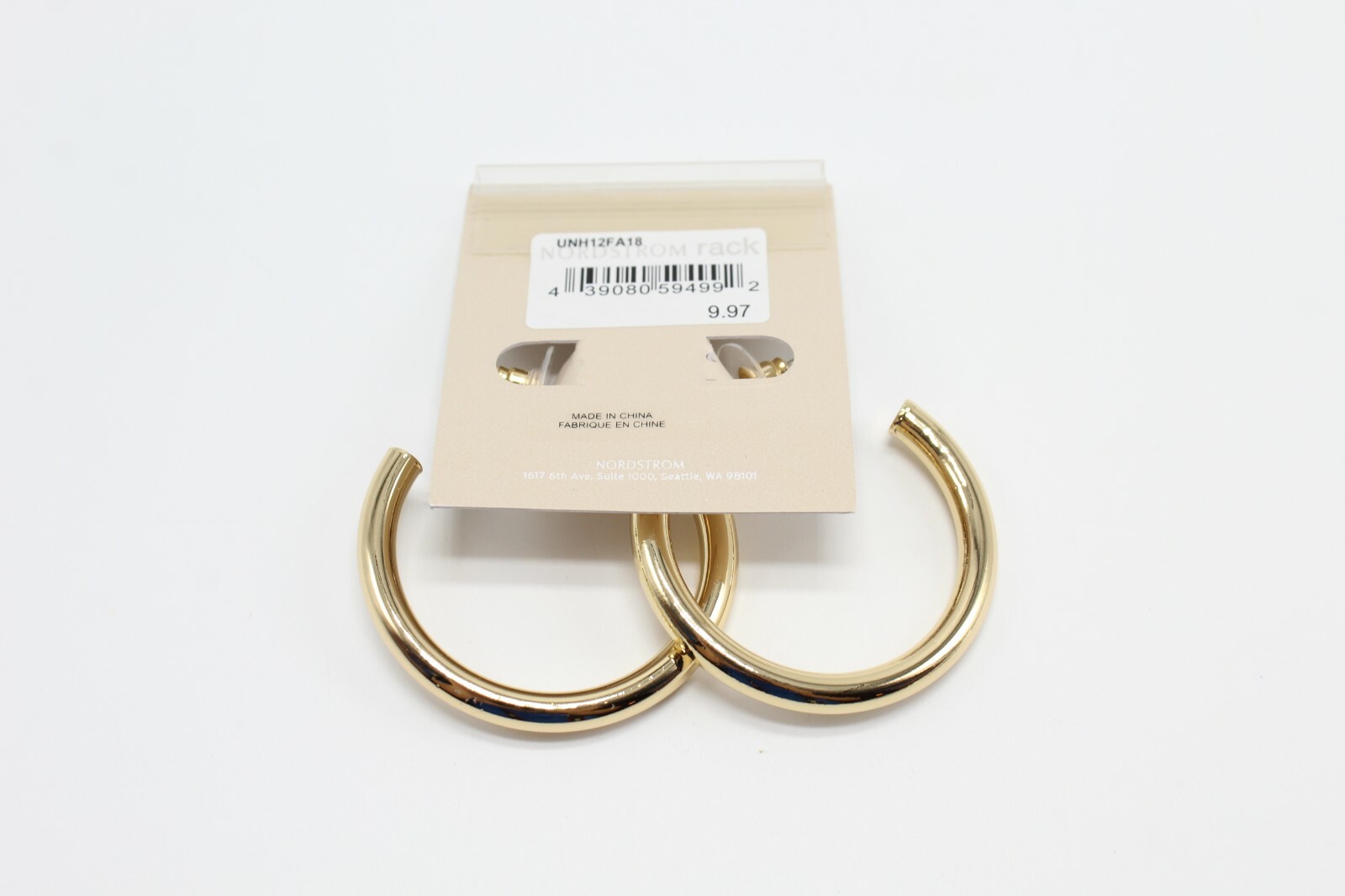 14th & Union Gold Hoop Earrings from Nordstrom Rack NWT #E1328
