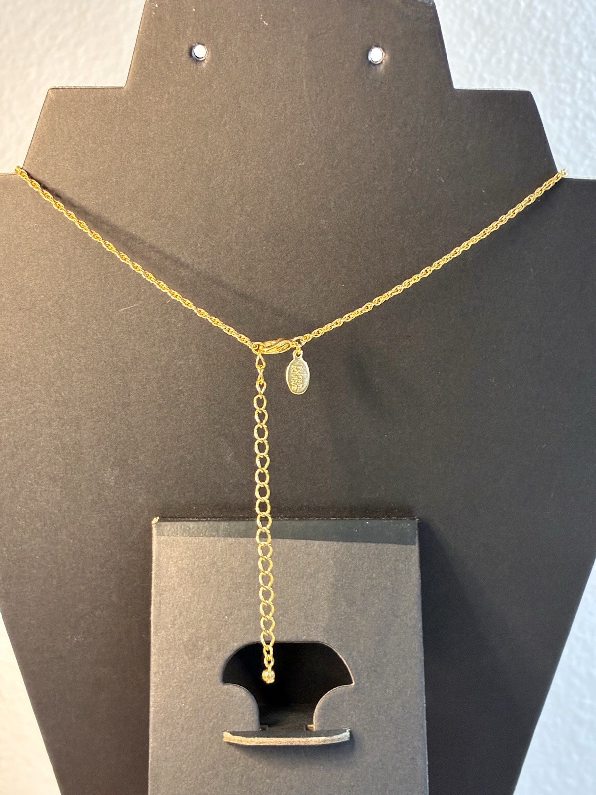 Joan Rivers Gold Fabergé Egg Pendant Clear Rhinestone Rope 30in Signed