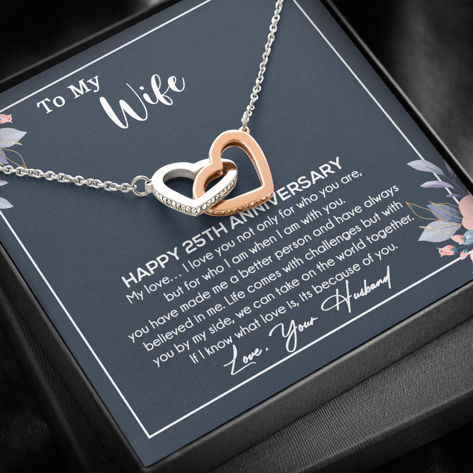 25th Anniversary Gift For Wife Necklace, 25 Year Anniversary, 25th Wedding Gift