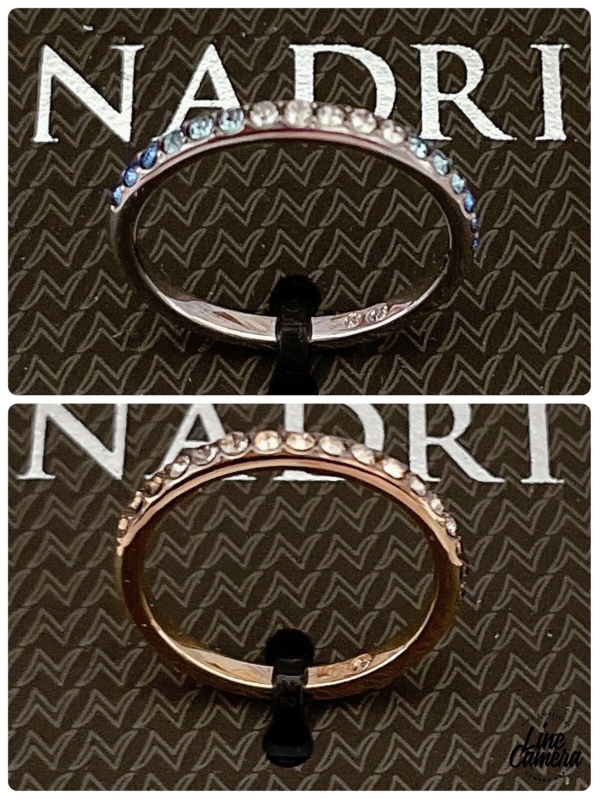 Nadri Multi-tone Cryatal Pave Ring, Blue-multi(size 7) or Gold-multi(Size 6)NWT