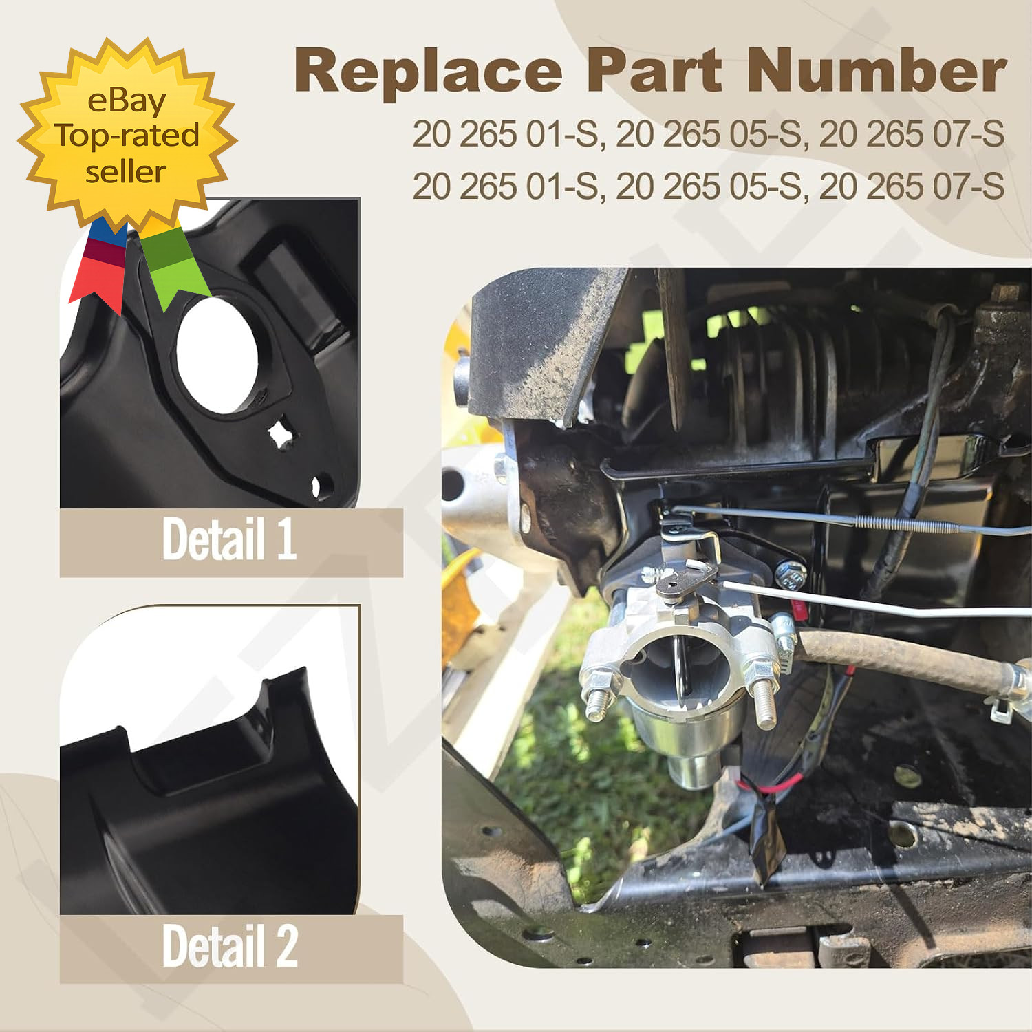 Heat Deflector Kit 2026509S for Kohler Cub Cadet SV470 SV620 Engine Replacement