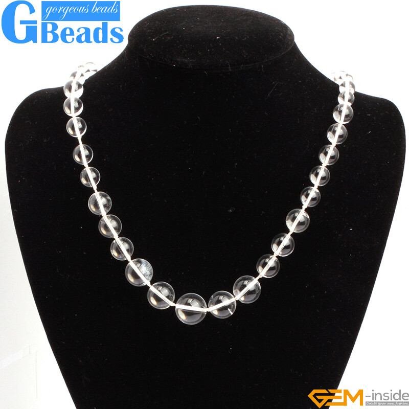 Handmade 6-16mm Graduated Gemstone Beaded Long Necklace 17-22 Inch Free Shipping