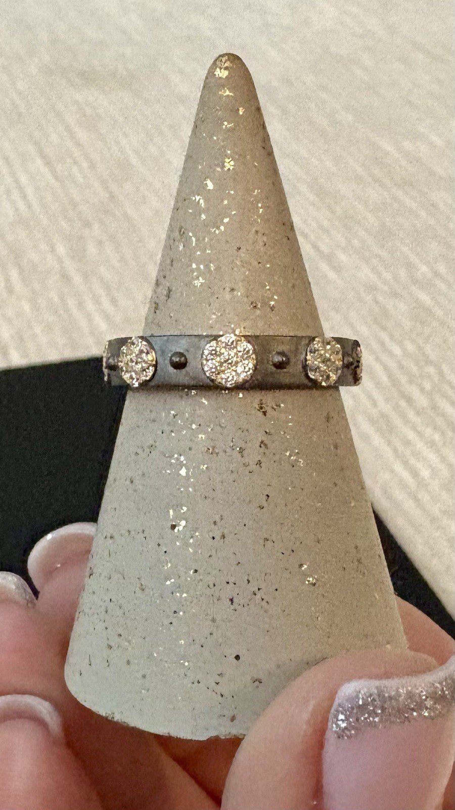 Freida Rothman 14k Gold & Rhodium over SS 925 Medallion Ring Size 7
