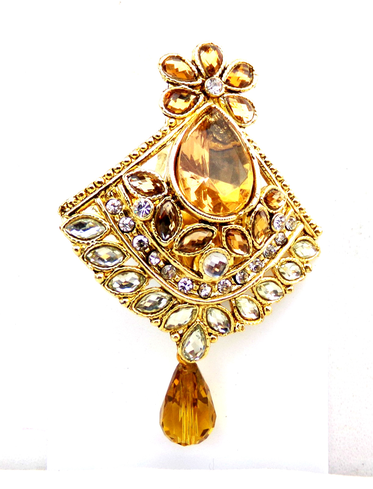 Indian saree Pin Brooch Bollywood Jewelry Gold Tone Party Wear Brooches Pin Bc8