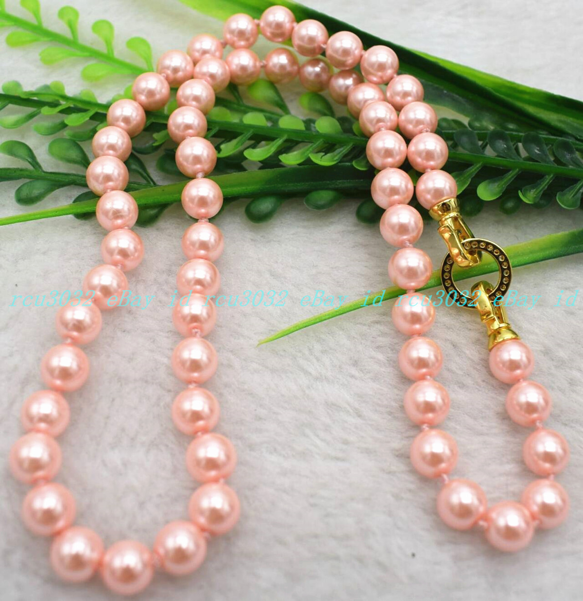 Beautiful 8mm Pink South Sea Shell Pearl Round Beads Necklaces 16-28” AA