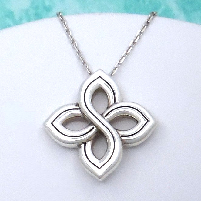Brighton Interlok Floral Knot Necklace New $68 Jewelry JM7631