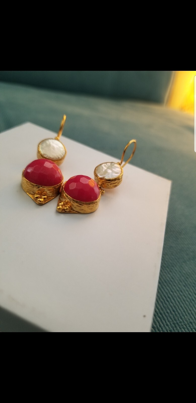 Tiklari women’s bronze plated 24k MOROCCAN/TURKISH inspired earrings sizable..