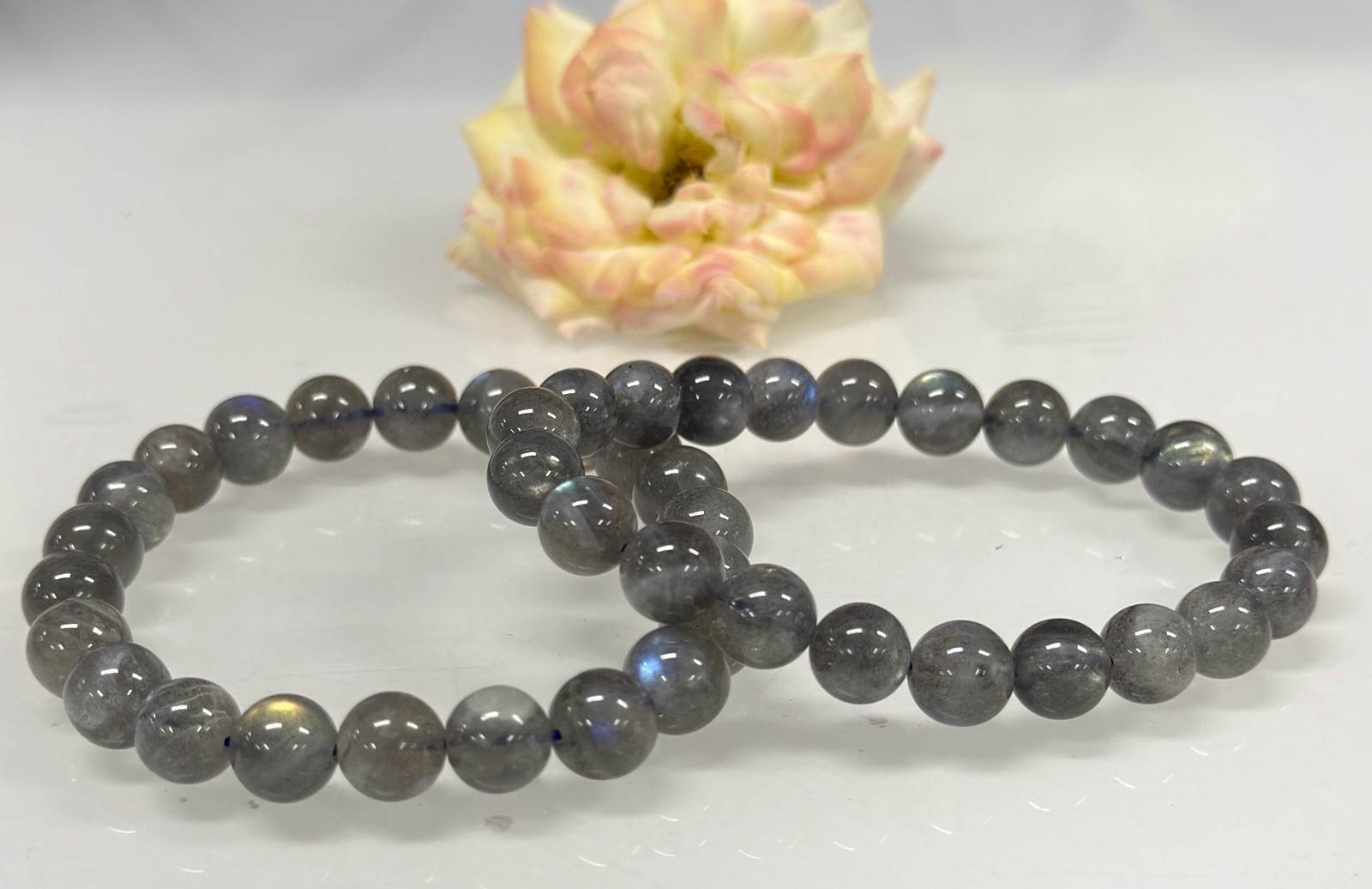 Wholesale 6 Pcs Natural Labradorite Bracelet 8mm 7.5” Healing Crystal Natural