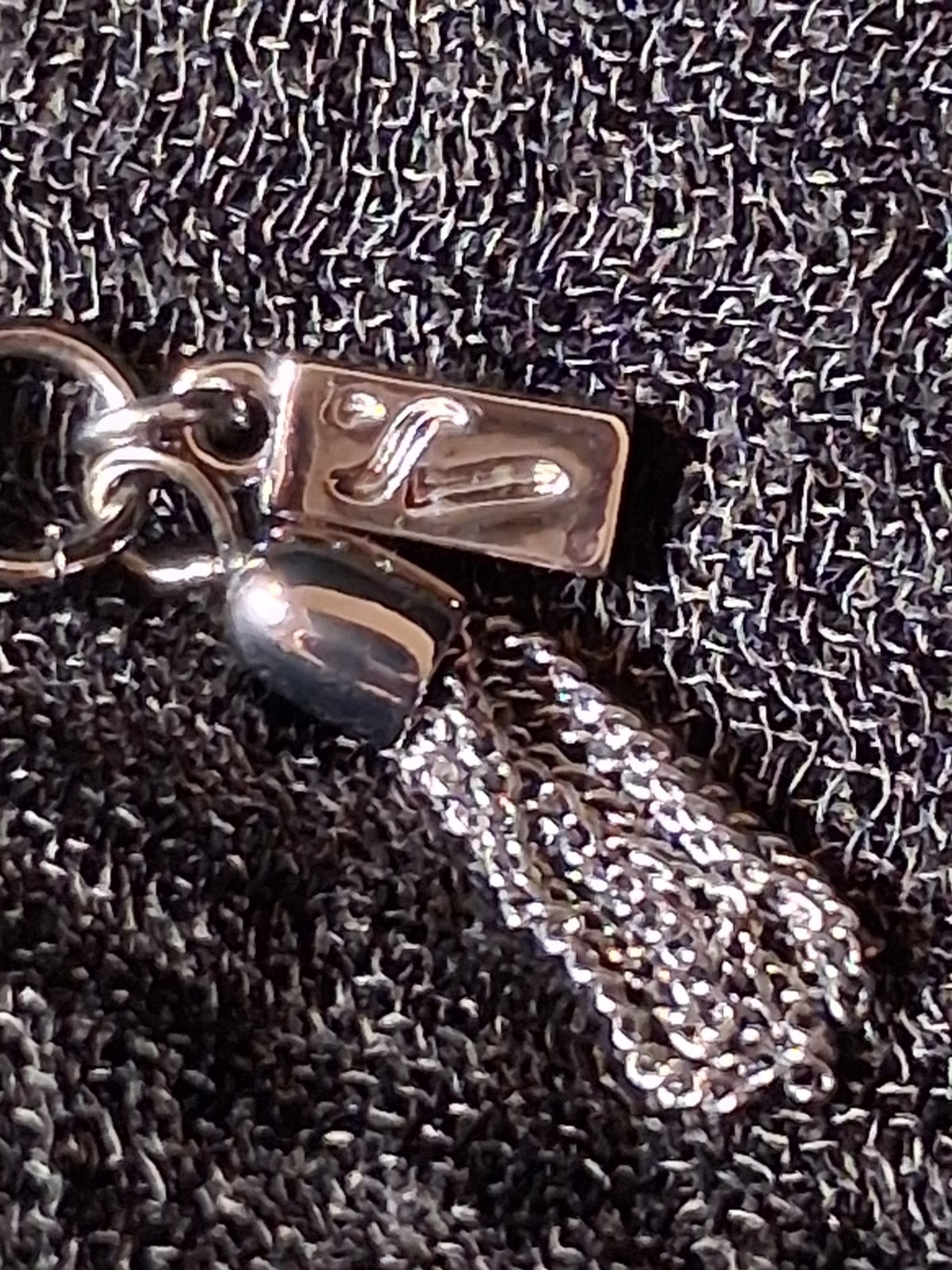 Simply Vera Vera Wang Gunmetal Layered Necklace Rhinestone Heart Pendant Toggle