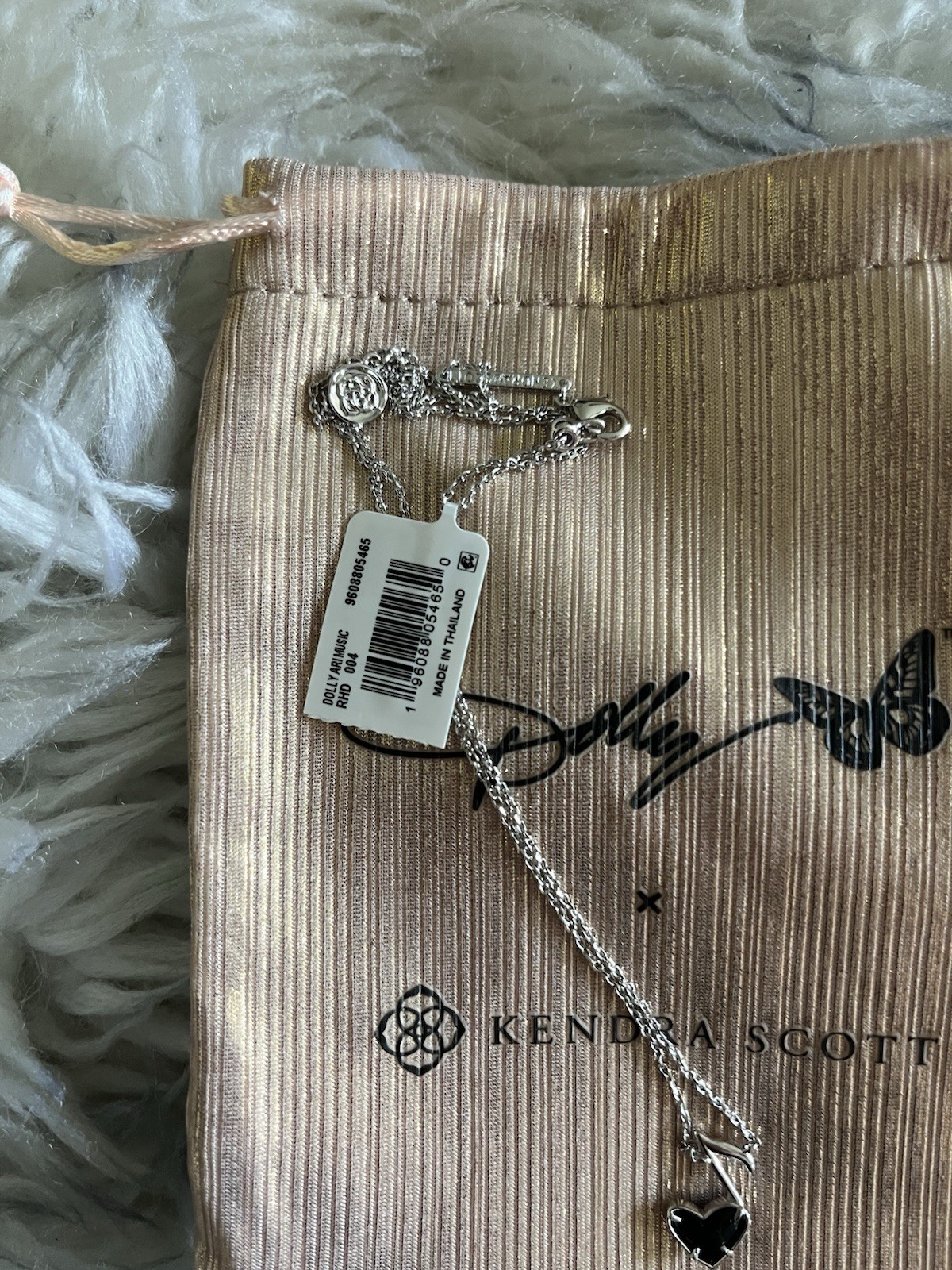 Kendra Scott X Dolly Parton Ari Heart Music Note Necklace New