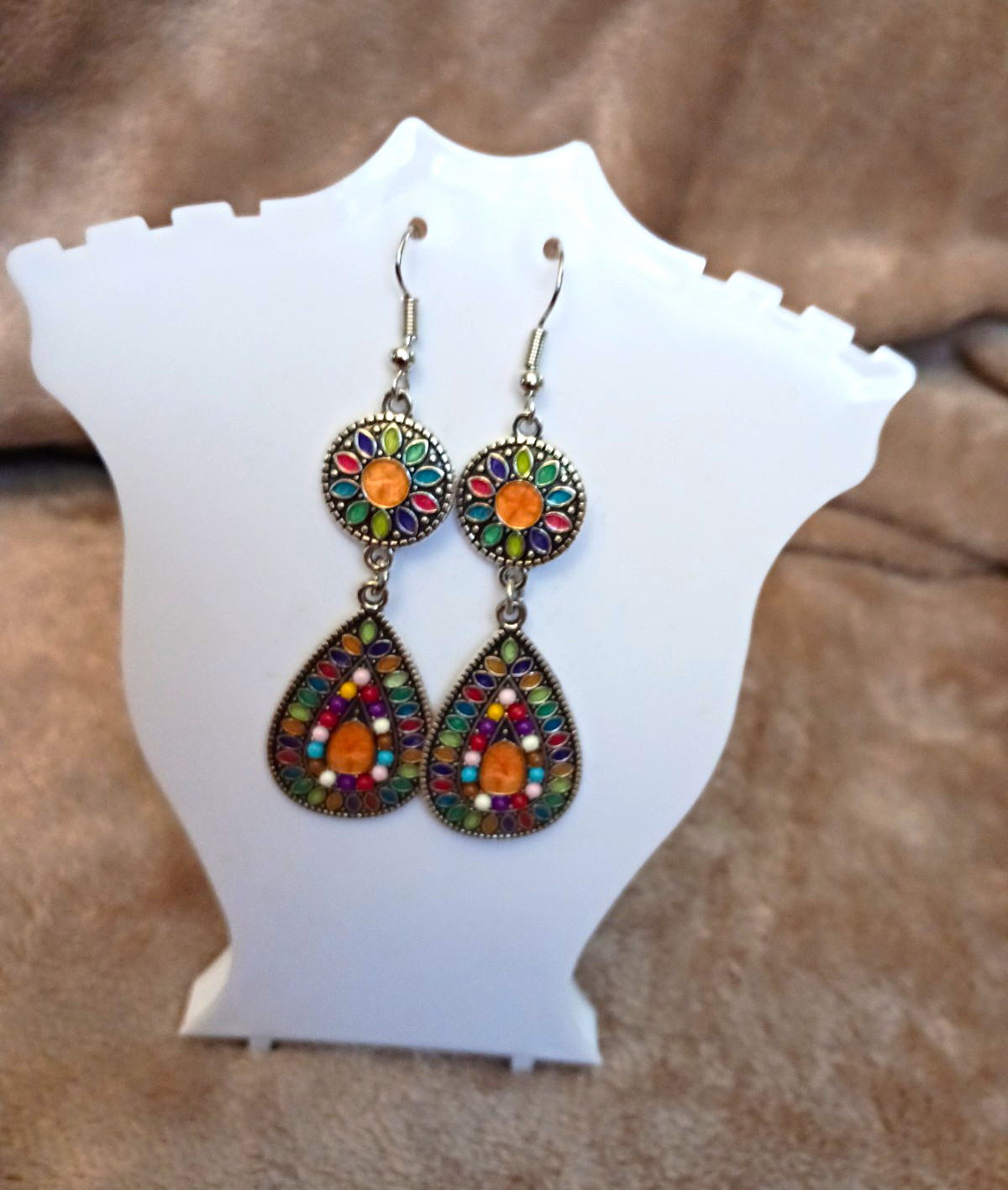 Fashion Earrings Womens Multicolor Teardrop Dangle Drop Hooks Bohemian Costume
