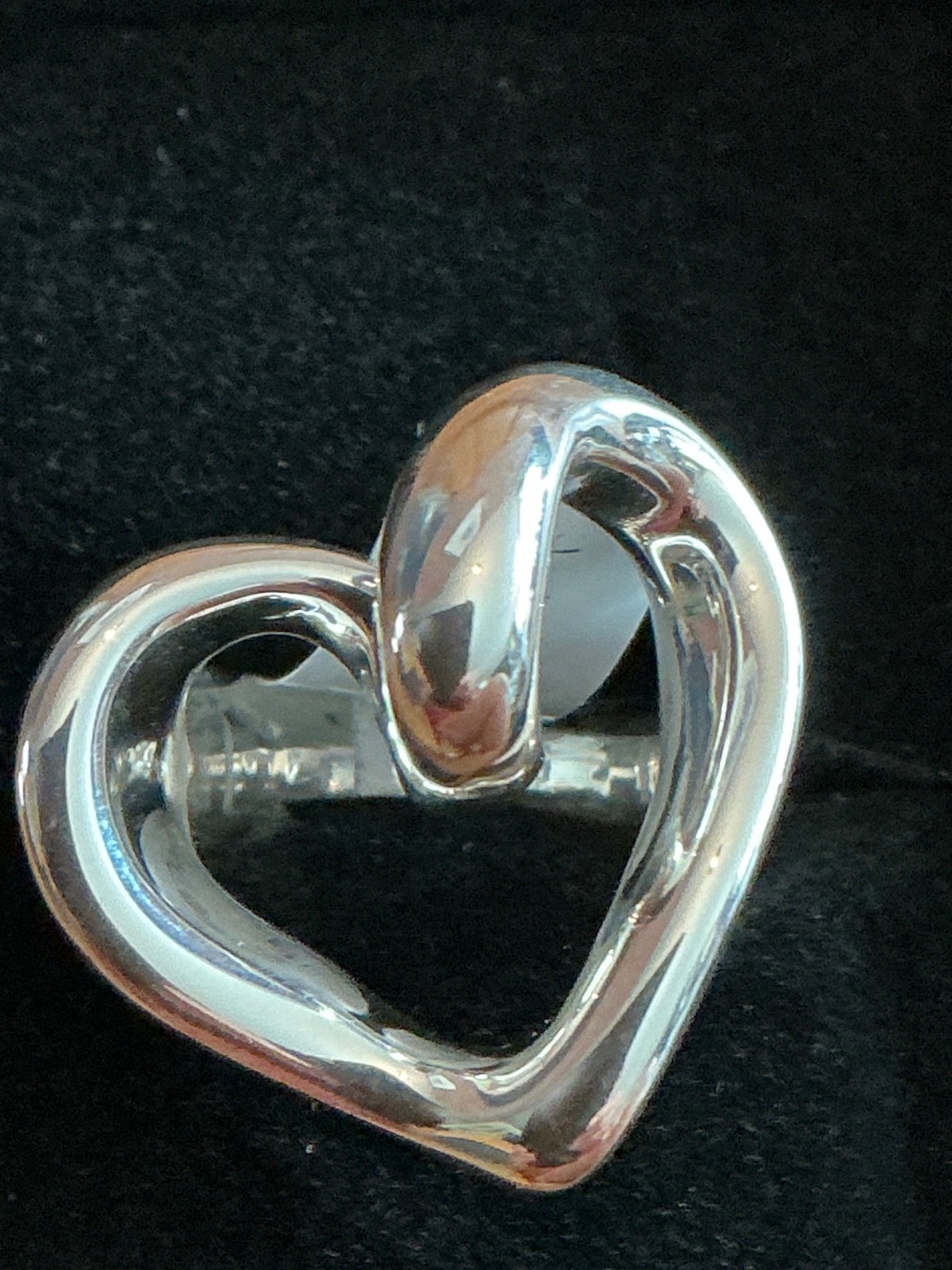 Indigo Falls Electroform 925 sterling silver Heart ring Sz 8 NWT made in Israel