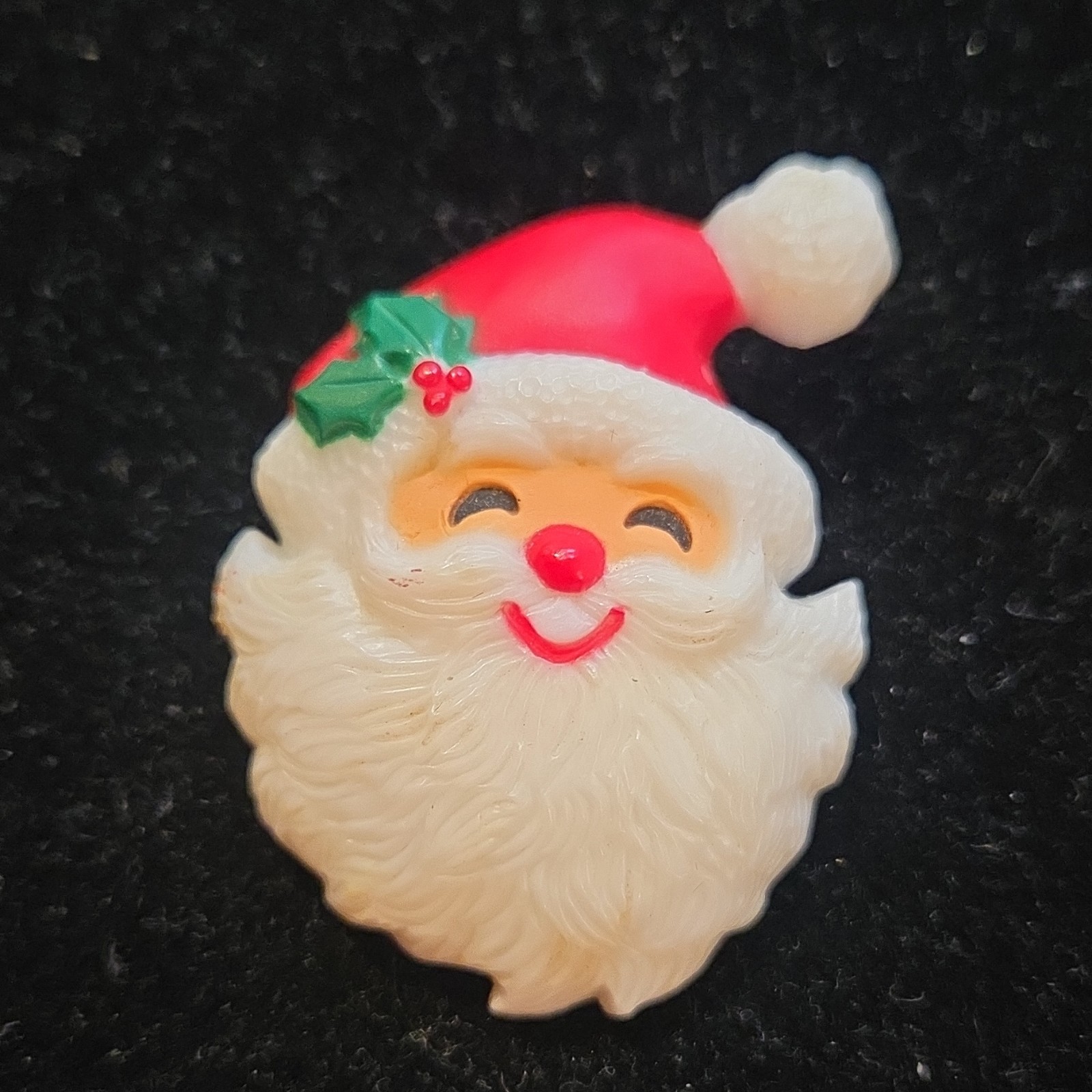 Hallmark Lot of 6 Christmas Brooch Pins Santa Joy Holly Candy Cane