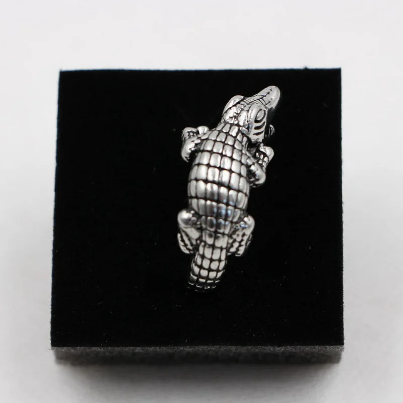 Alligator Open Ring Jewelry Crocodile Animal Reptile Adjustable Resizable