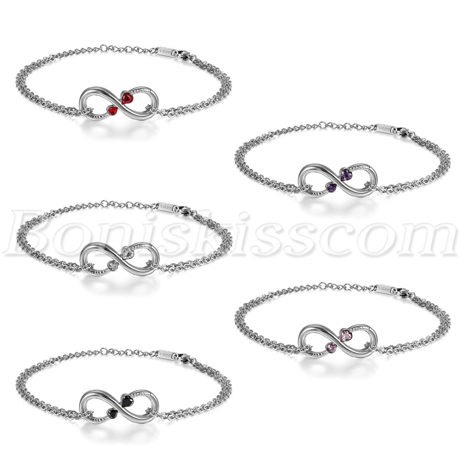 Stainless Steel Love Infinity Symbol Charm Womens Chain Bracelet Anklet For Gift