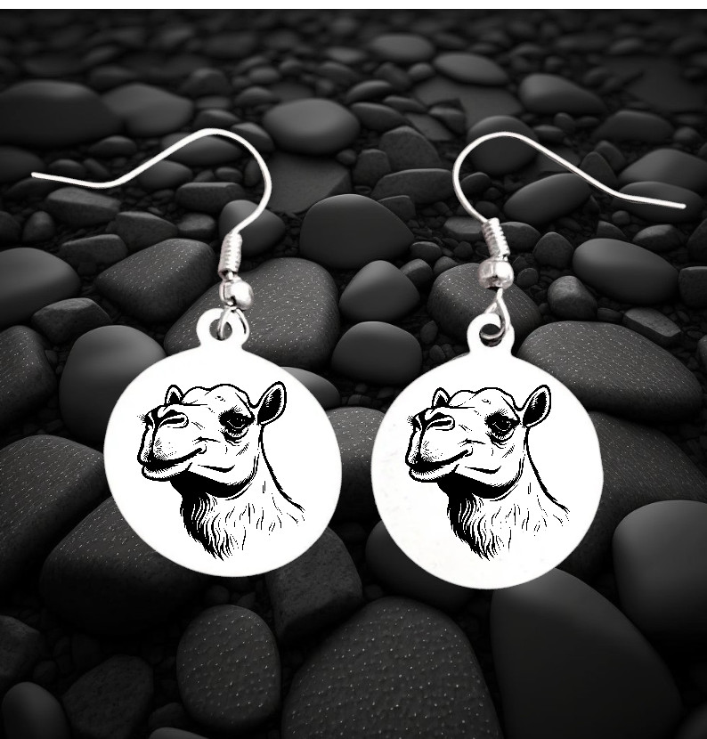 CAMEL Engraved Earrings