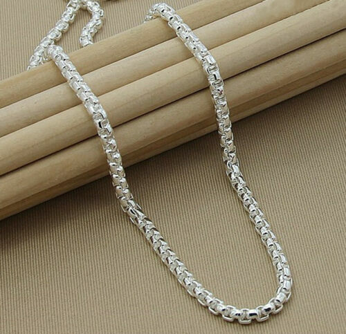 20″ Mens Womens 925 Sterling Silver 6mm Smooth Round Box Link Chain Necklace