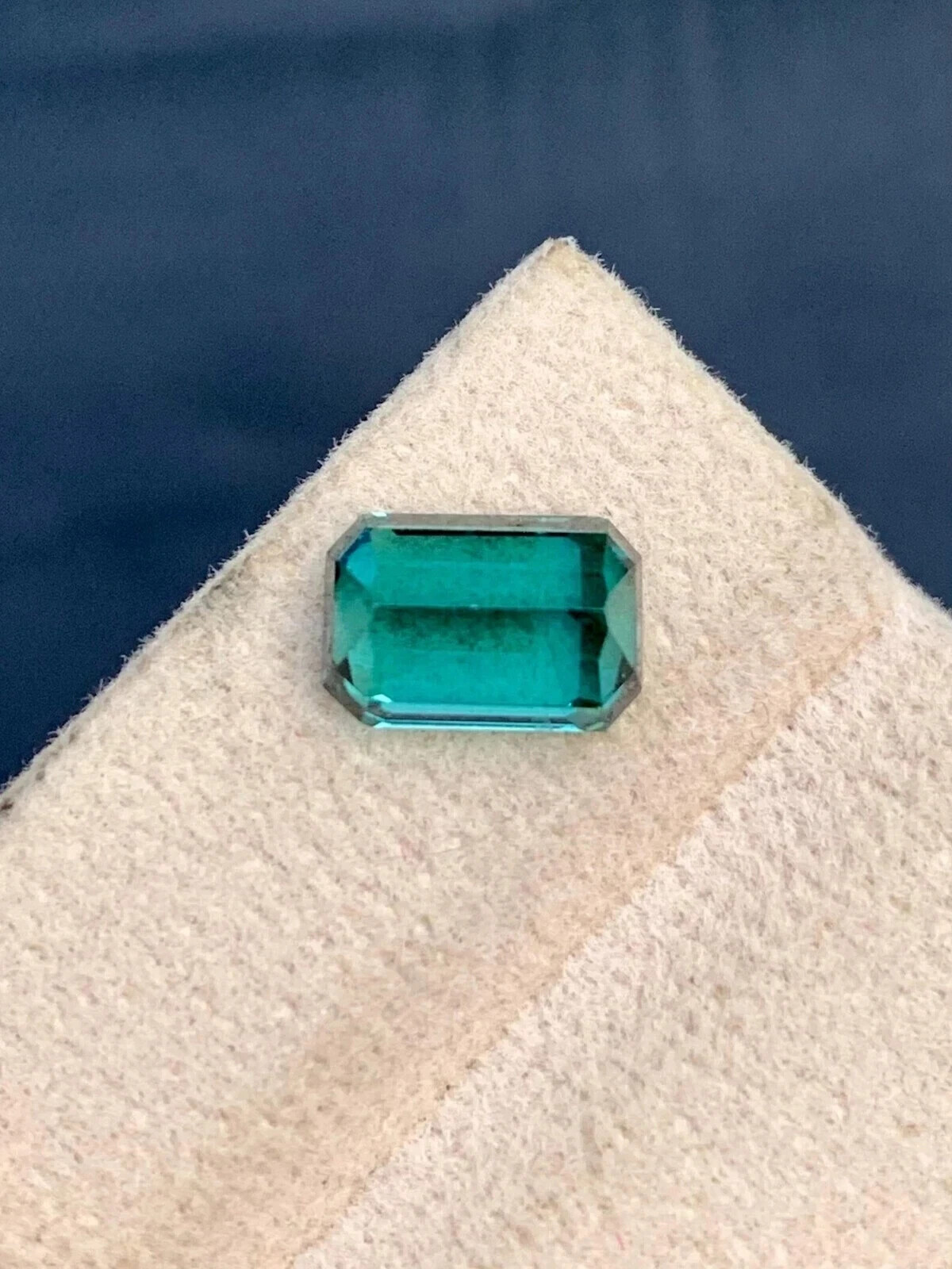 2.6 Ct Certified Natural Paraiba Tourmaline Neon Blue Emerald Cut Loose Gemstone