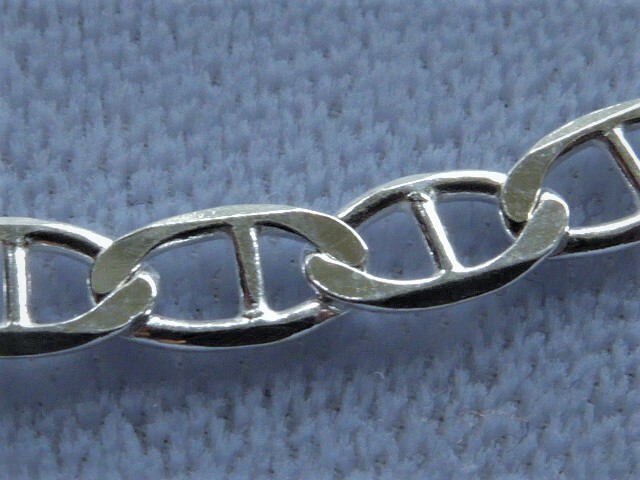 10.5″ ANKLE BRACELET 4mm ITALIAN STERLING SILVER MARINA STYLE ITALY 925